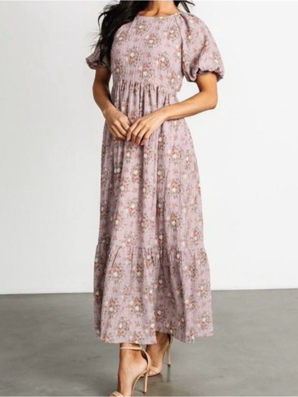 Baltic Born Lucinda Maxi Dress in Floral Dusty Mauve